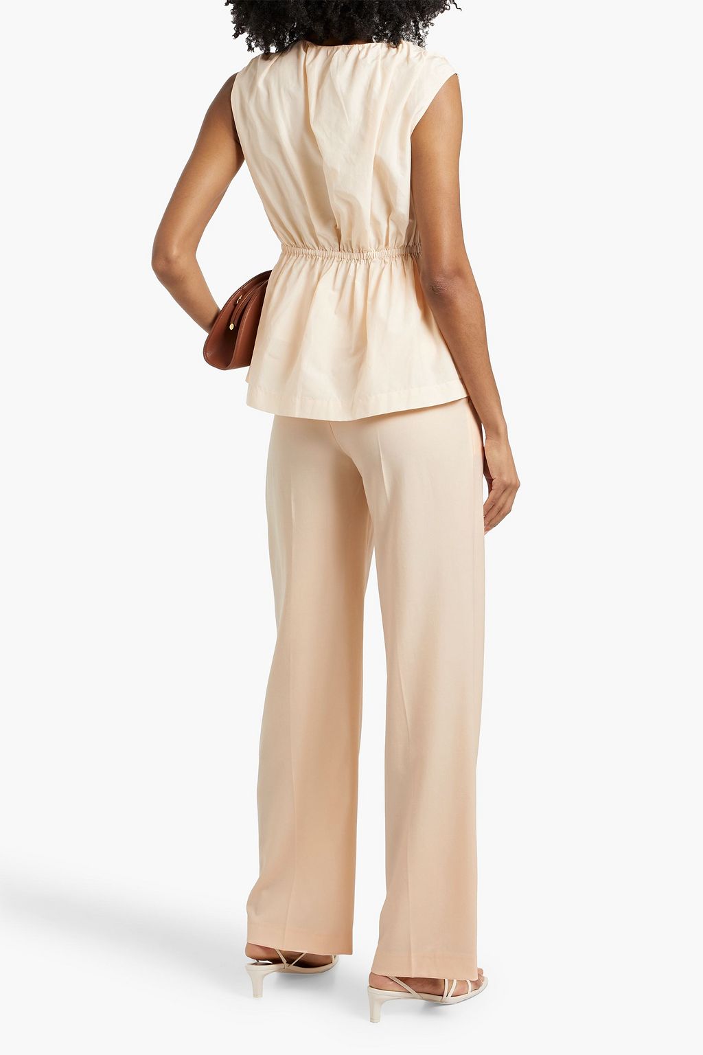 LOULOU STUDIO Athena cotton and silk-blend poplin top