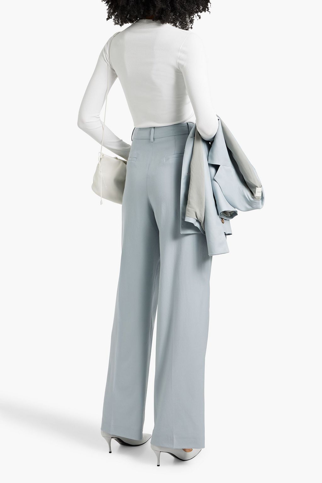 LOULOU STUDIO Sbiru pleated wool-twill wide-leg pants