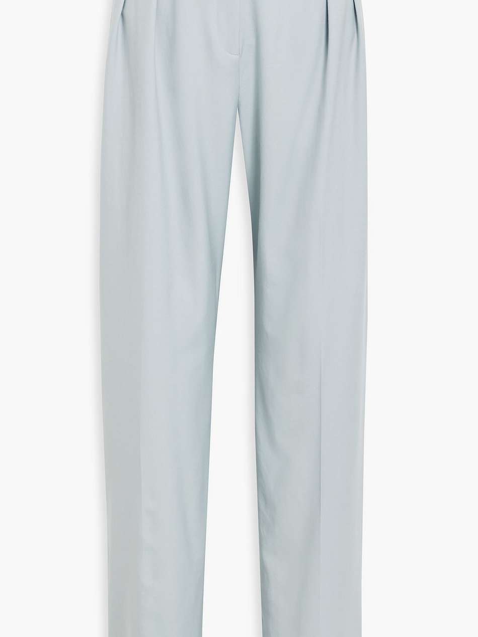 sbiru wool-twill wide-leg pants