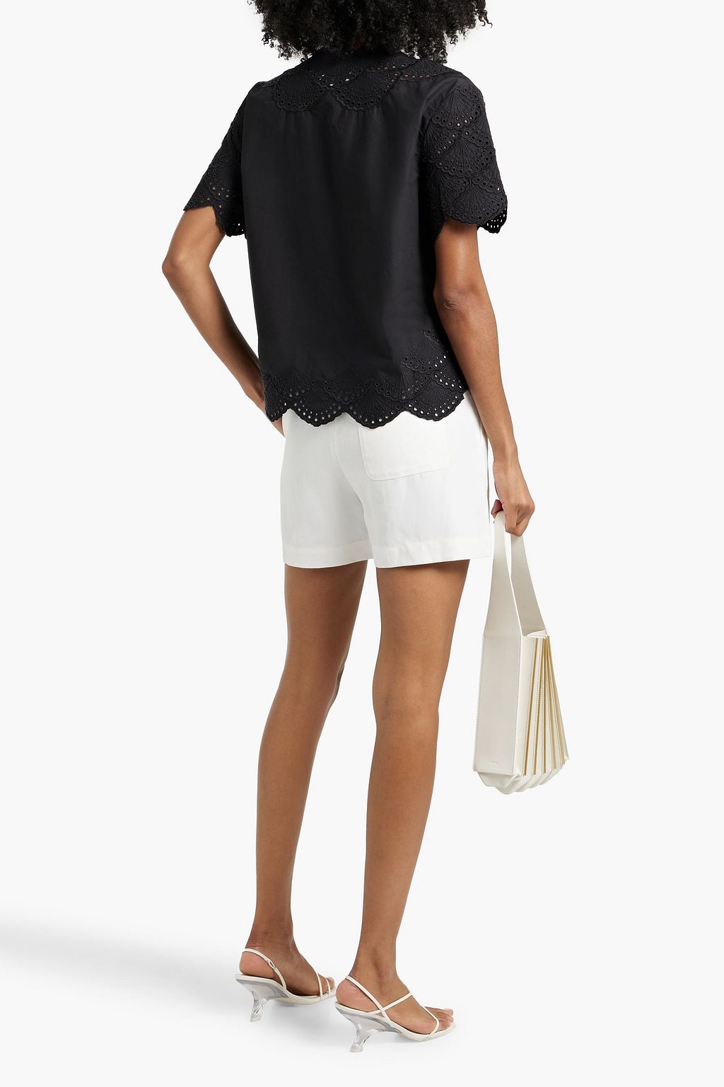 LOULOU STUDIO Elly scalloped broderie anglaise cotton top