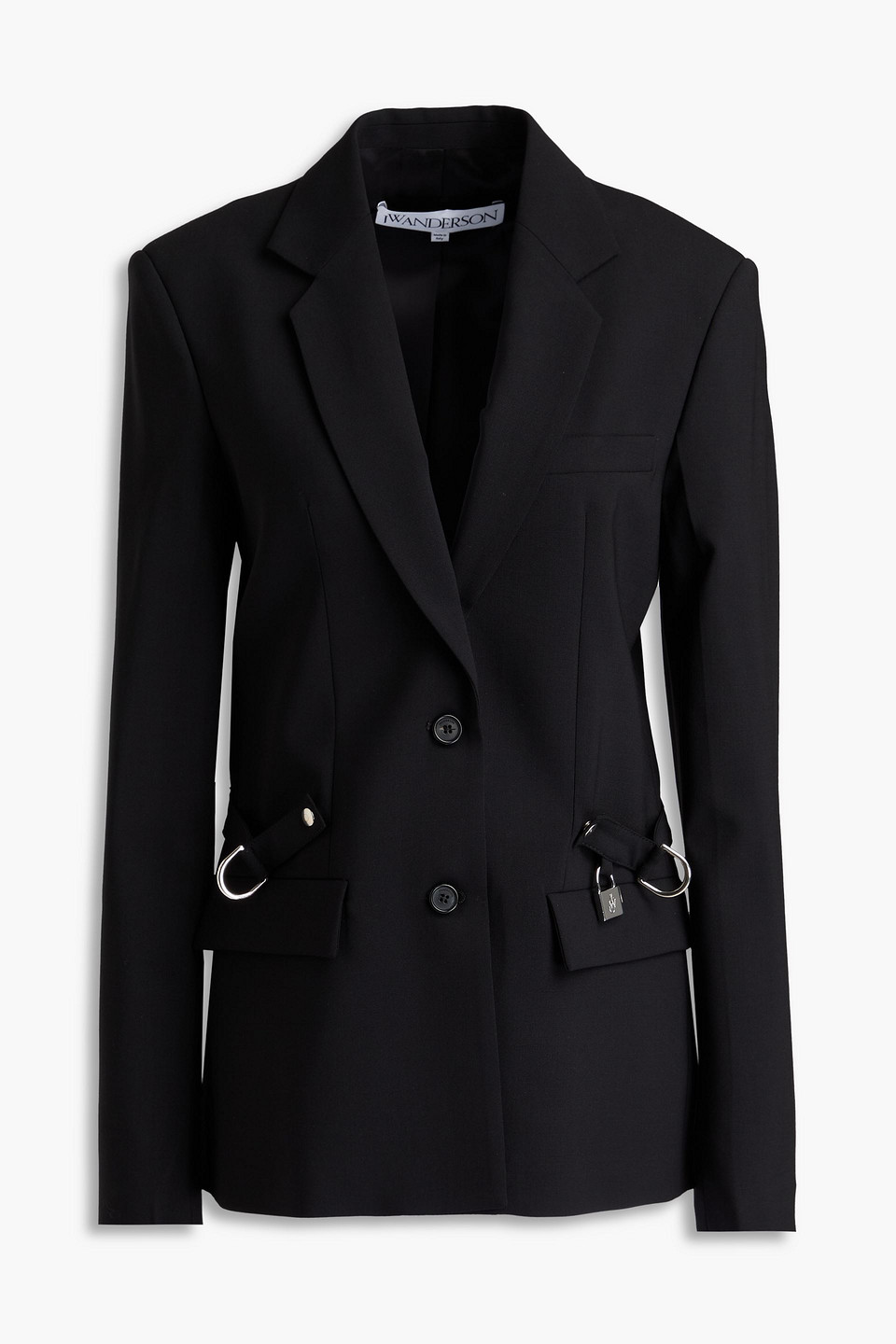 Embellished wool-blend blazer