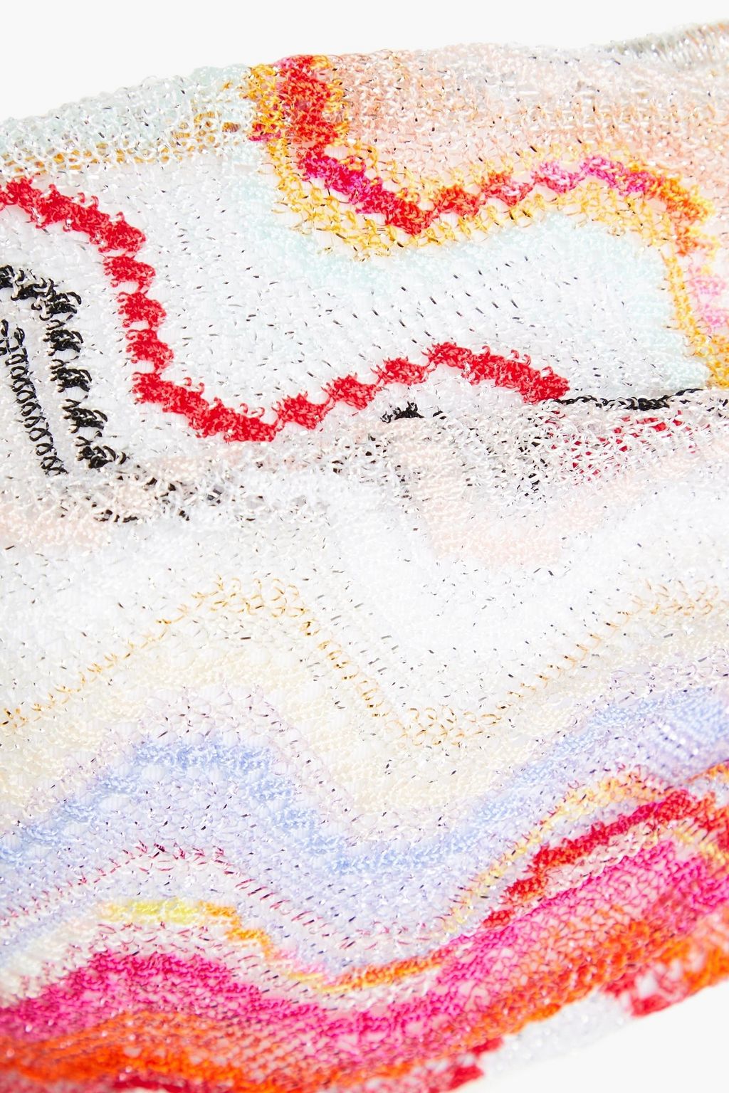 MISSONI Bandeau-Bikini aus Häkelstrick mit Metallic-Effekt