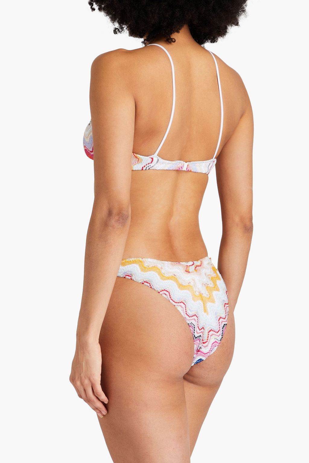 MISSONI Bandeau-Bikini aus Häkelstrick mit Metallic-Effekt