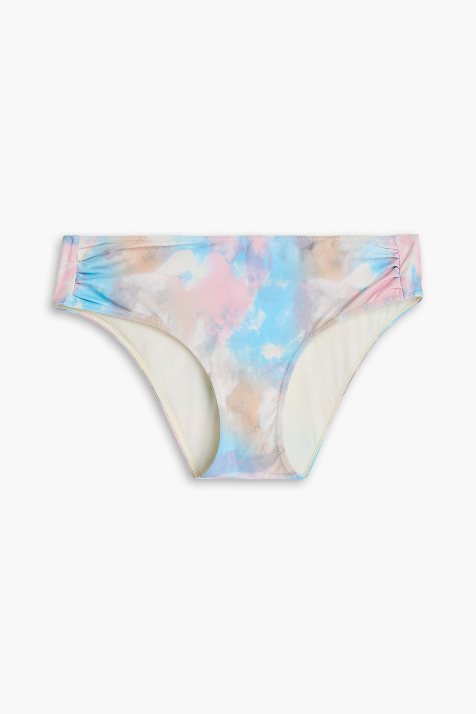 Ganni Ruched Tie-dyed Bikini Briefs
