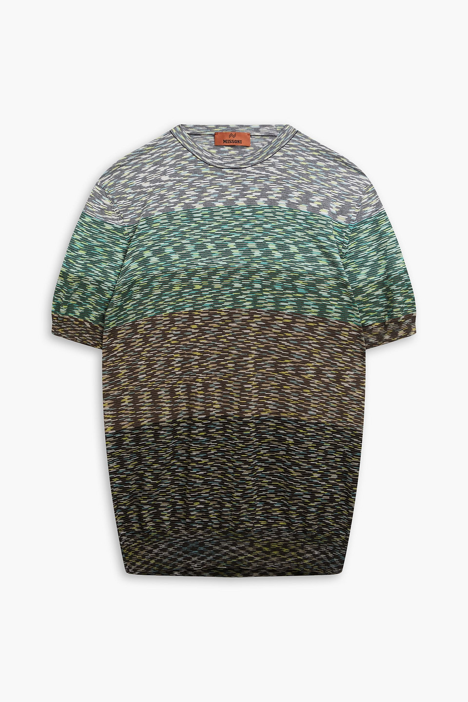 Missoni Space-dyed Cotton T-shirt In Green