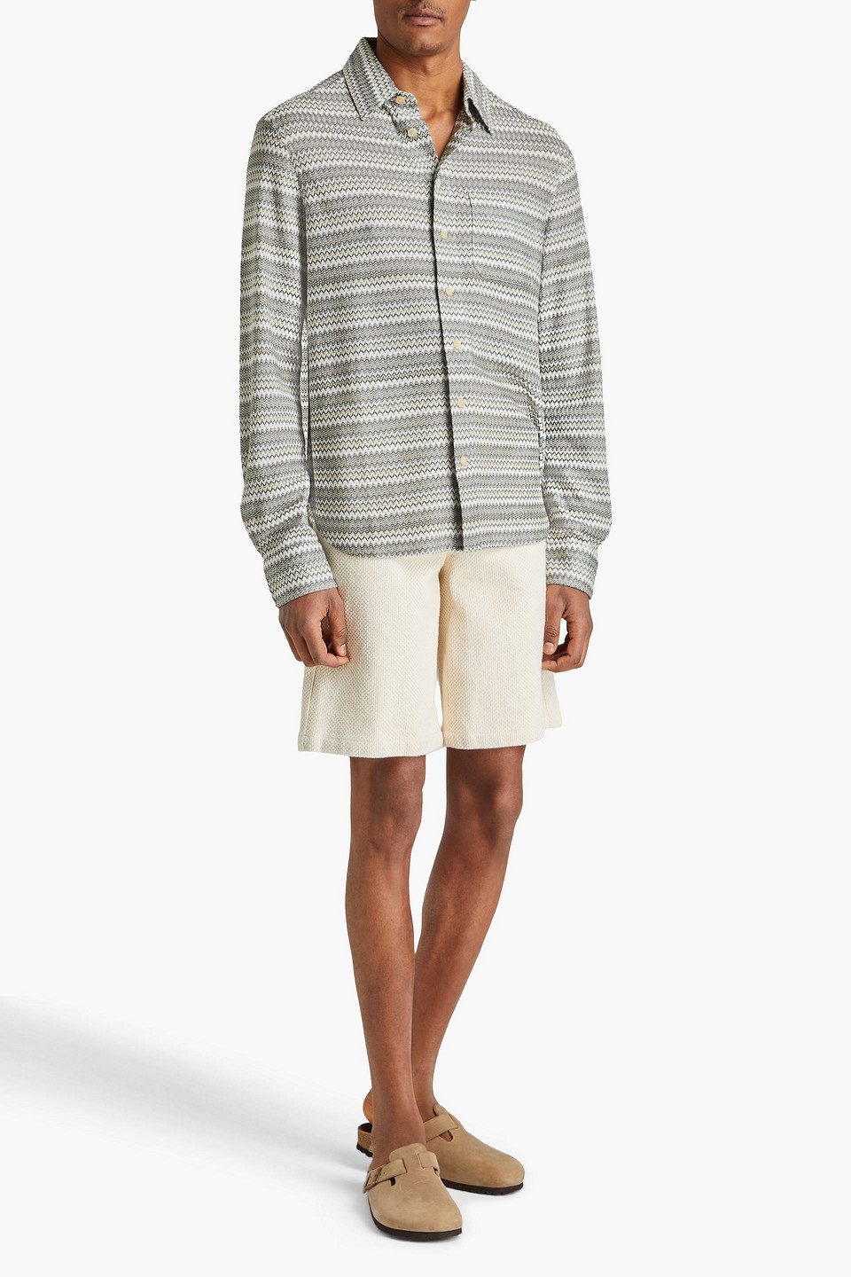 MISSONI CROCHET-KNIT SHIRT