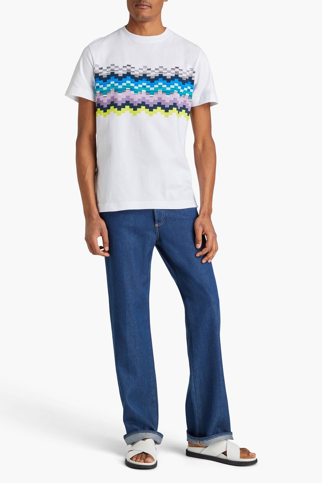 MISSONI 프린트 코튼 저지 티셔츠