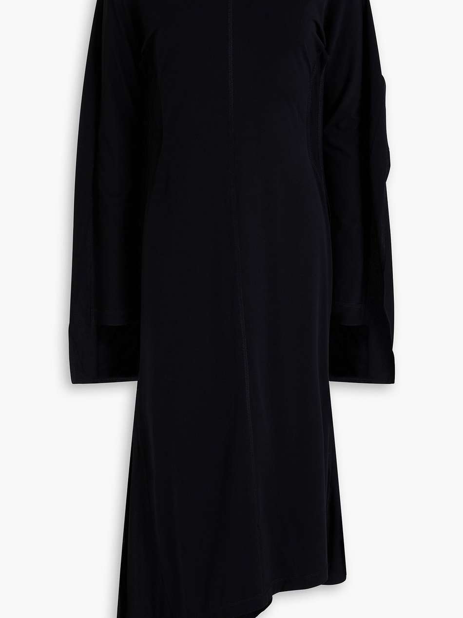 asymmetric stretch-jersey dress