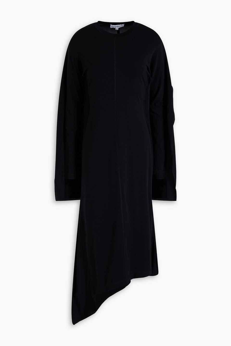 Jw Anderson Asymmetric Stretch-jersey Dress In Black