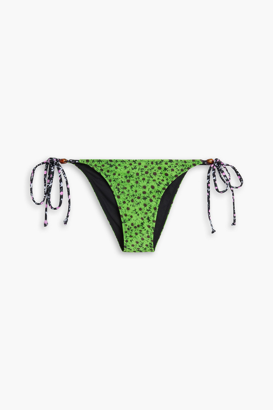 GANNI - Floral-print bikini briefs - Green - DE 44