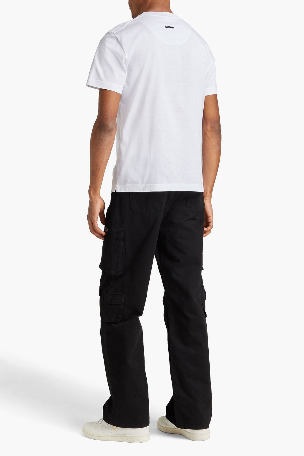 MISSONI Jersey-paneled cotton-jacquard T-shirt