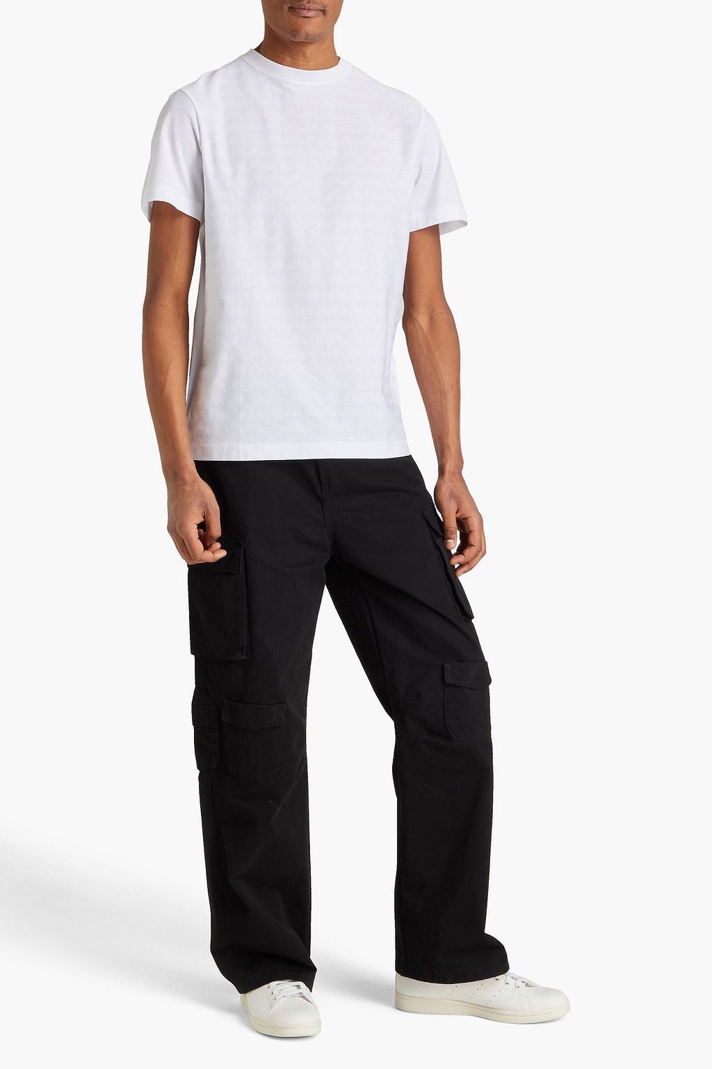 MISSONI Jersey-paneled cotton-jacquard T-shirt