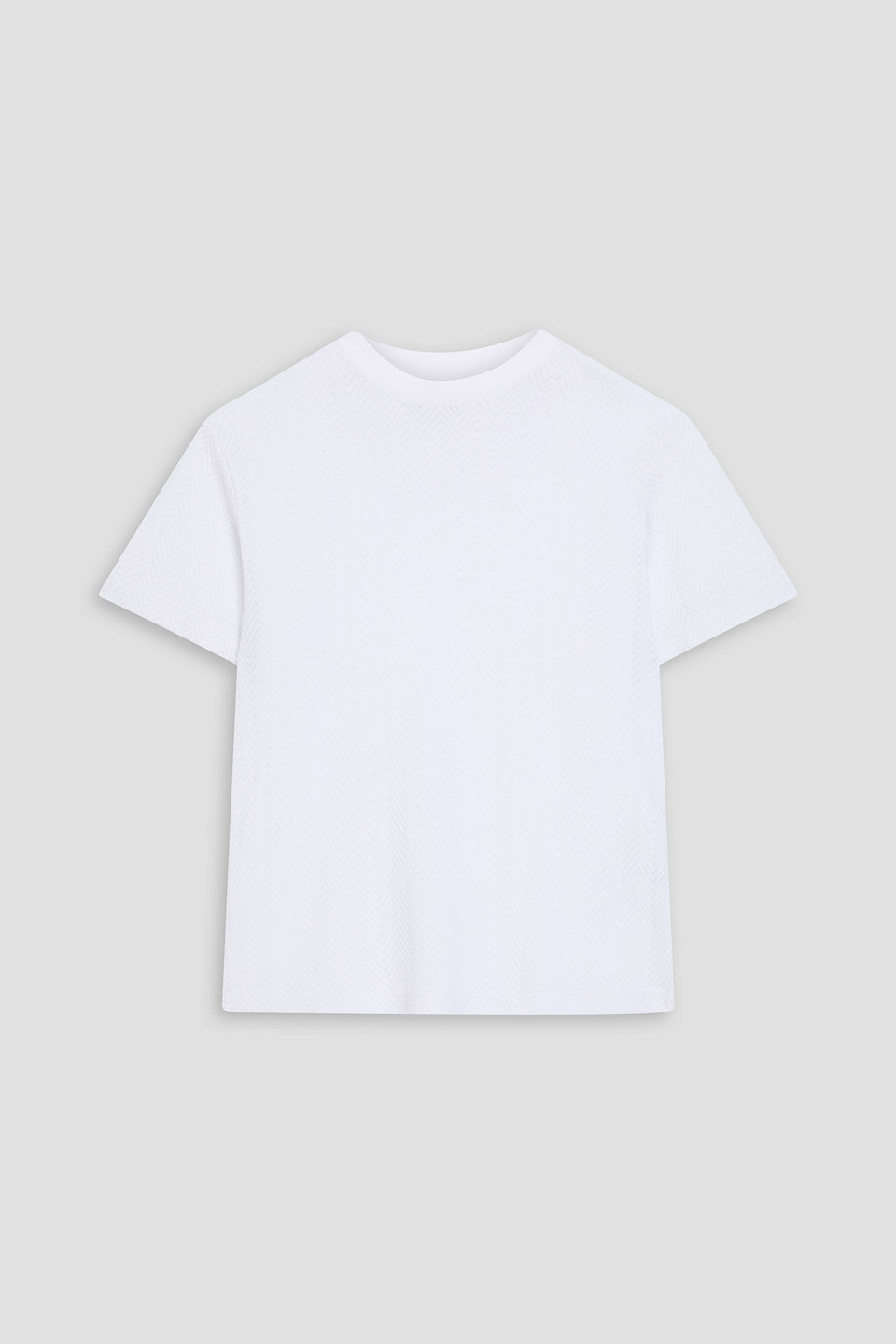 Crochet-knit cotton-blend T-shirt
