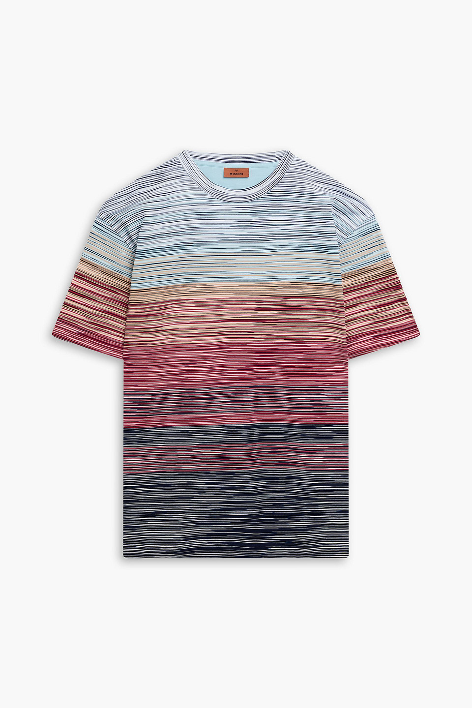 Missoni Space-dyed Cotton-jersey T-shirt In Red