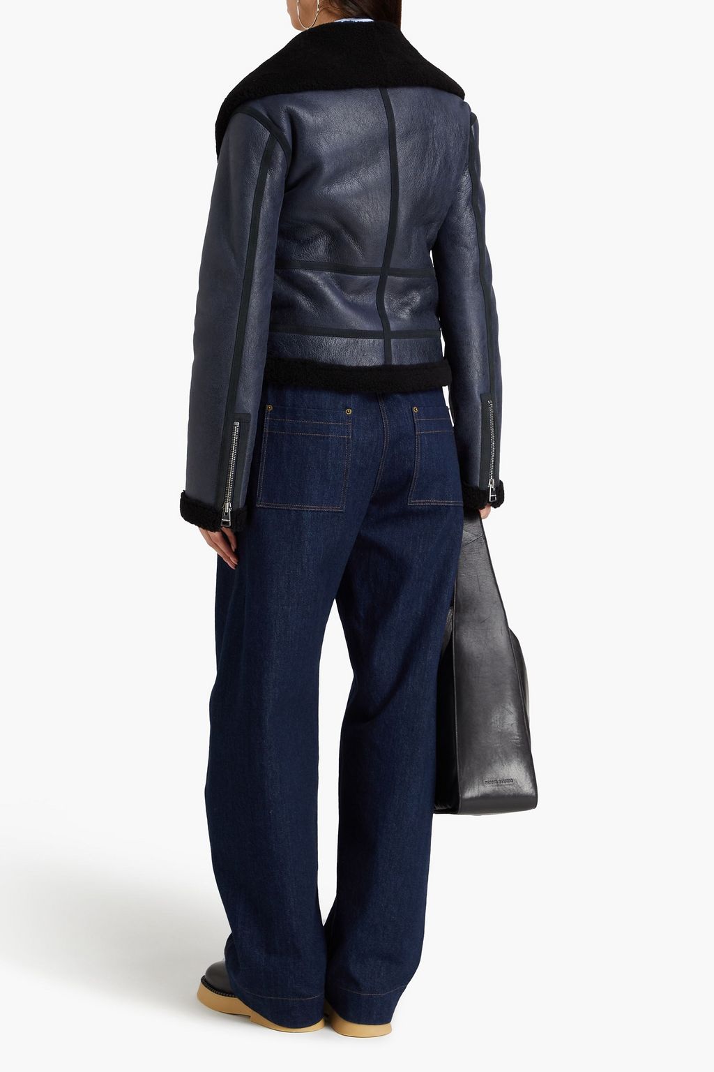 JW ANDERSON جاكيت بايكر مصنوع من صوف ناعم