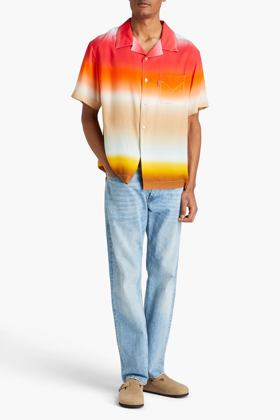 Missoni Man Shirt Red Size L Viscose In Multicolor