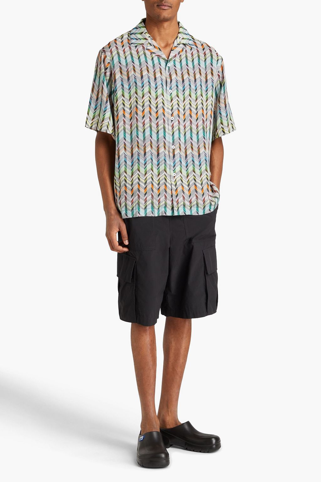 MISSONI قميص من نسيج محبوك مزين بطبعات