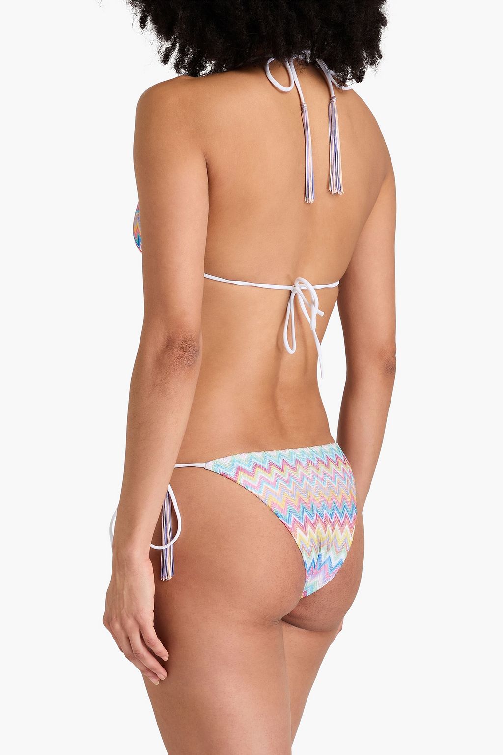 MISSONI Crochet-knit triangle bikini