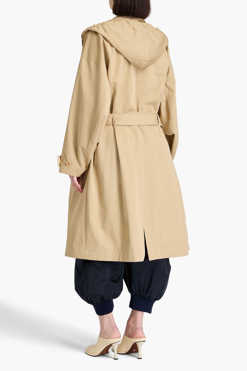 JW ANDERSON コットンギャバジン フード付きトレンチコート