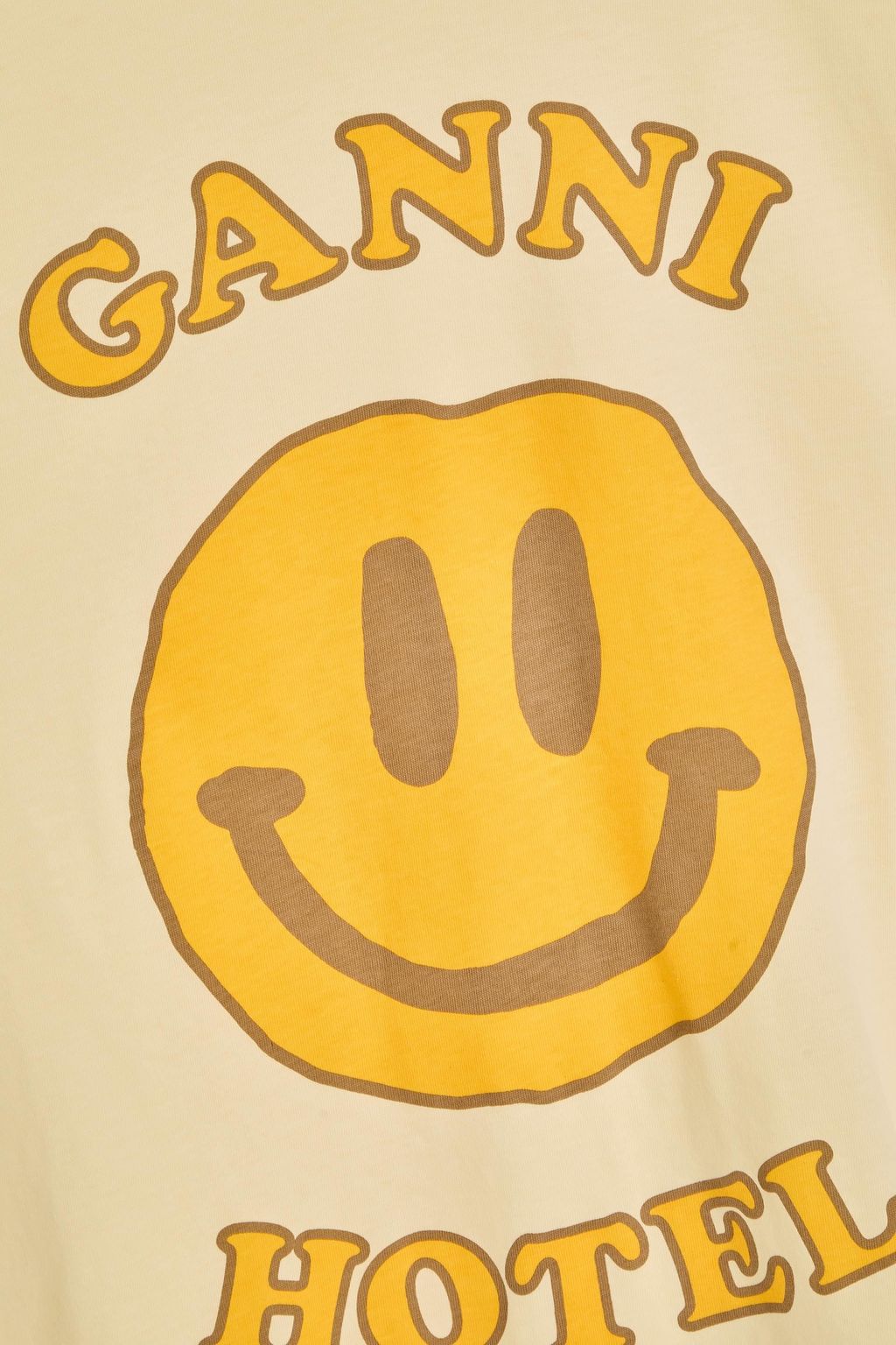 GANNI تي شيرت من الجيرسيه القطني مزين بطبعات