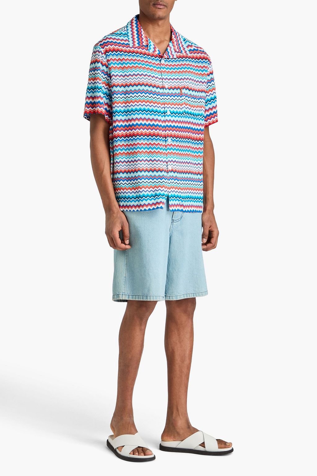 MISSONI قميص من نسيج محبوك مزين بطبعات