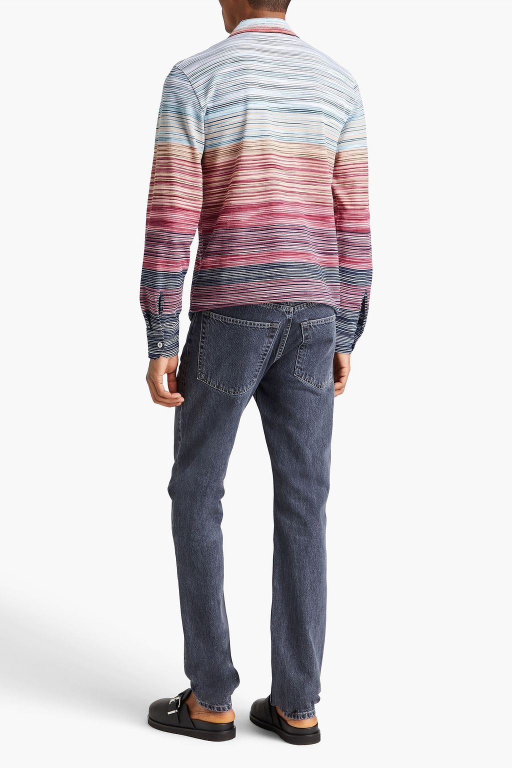 MISSONI قميص بولو من القطن بألوان متداخلة