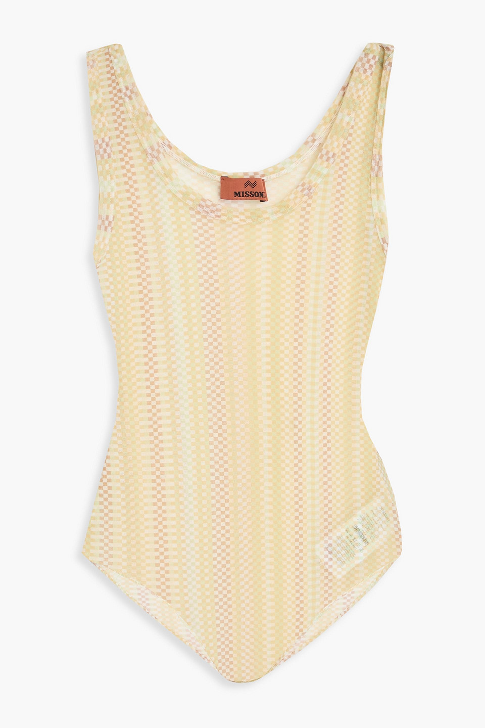 Missoni - Checked mesh bodysuit - Green - IT 42