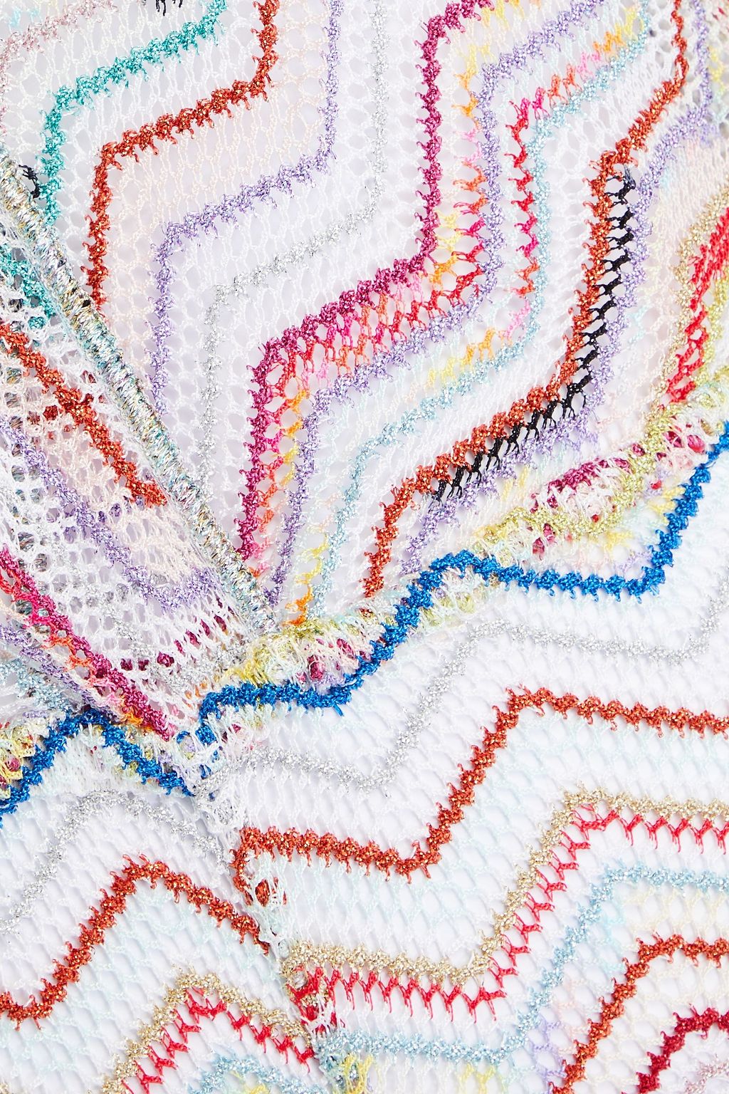 MISSONI Metallic crochet-knit halterneck jumpsuit