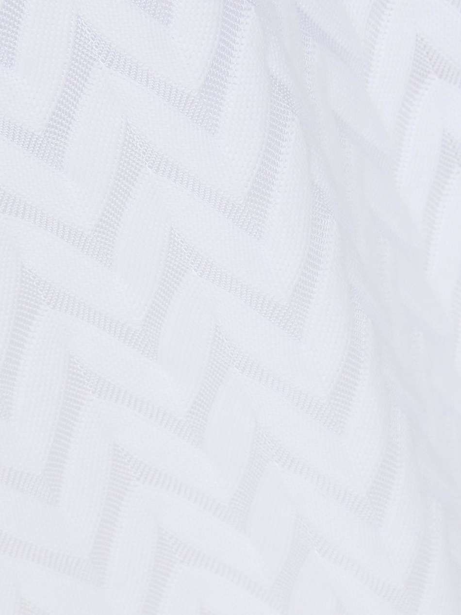 crochet-knit cotton-blend midi dress
