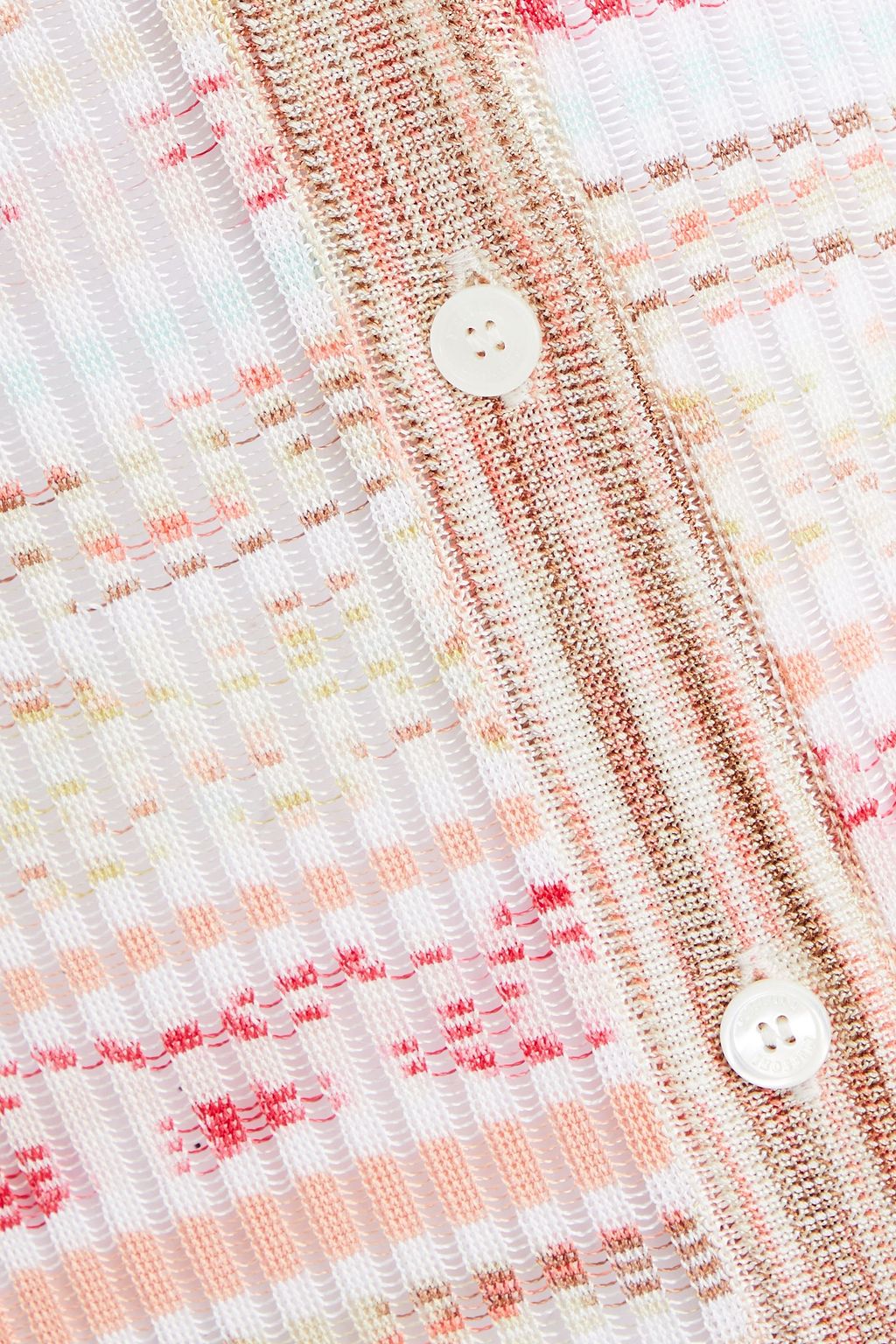 MISSONI كارديغان من نسيج بحبكة مضلّعة بألوان متداخلة