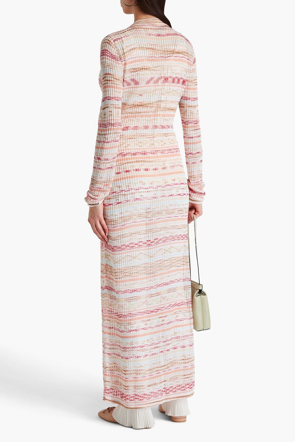 MISSONI كارديغان من نسيج بحبكة مضلّعة بألوان متداخلة