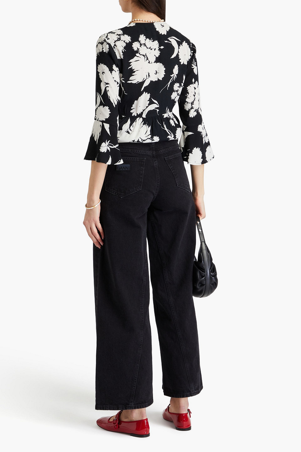 GANNI HIGH-RISE WIDE-LEG JEANS