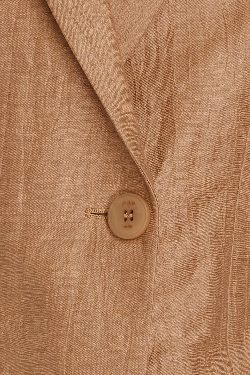 Maje Blazer Aus Twill In Knitteroptik In Hellbraun