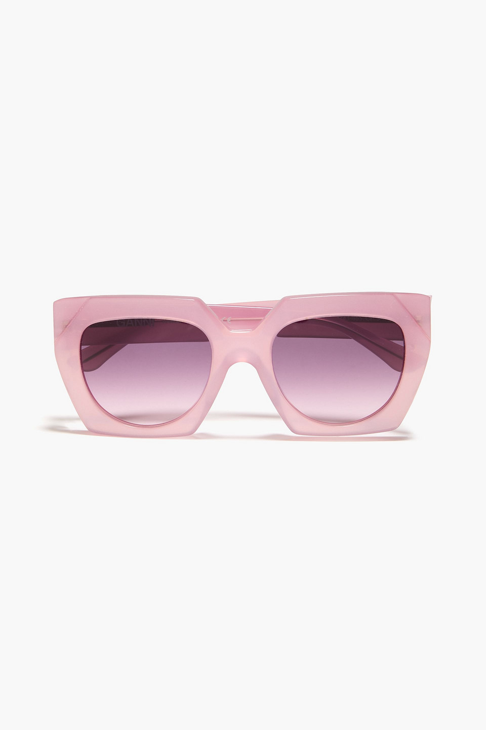 Ganni Square-frame Acetate Sunglasses In Lilac
