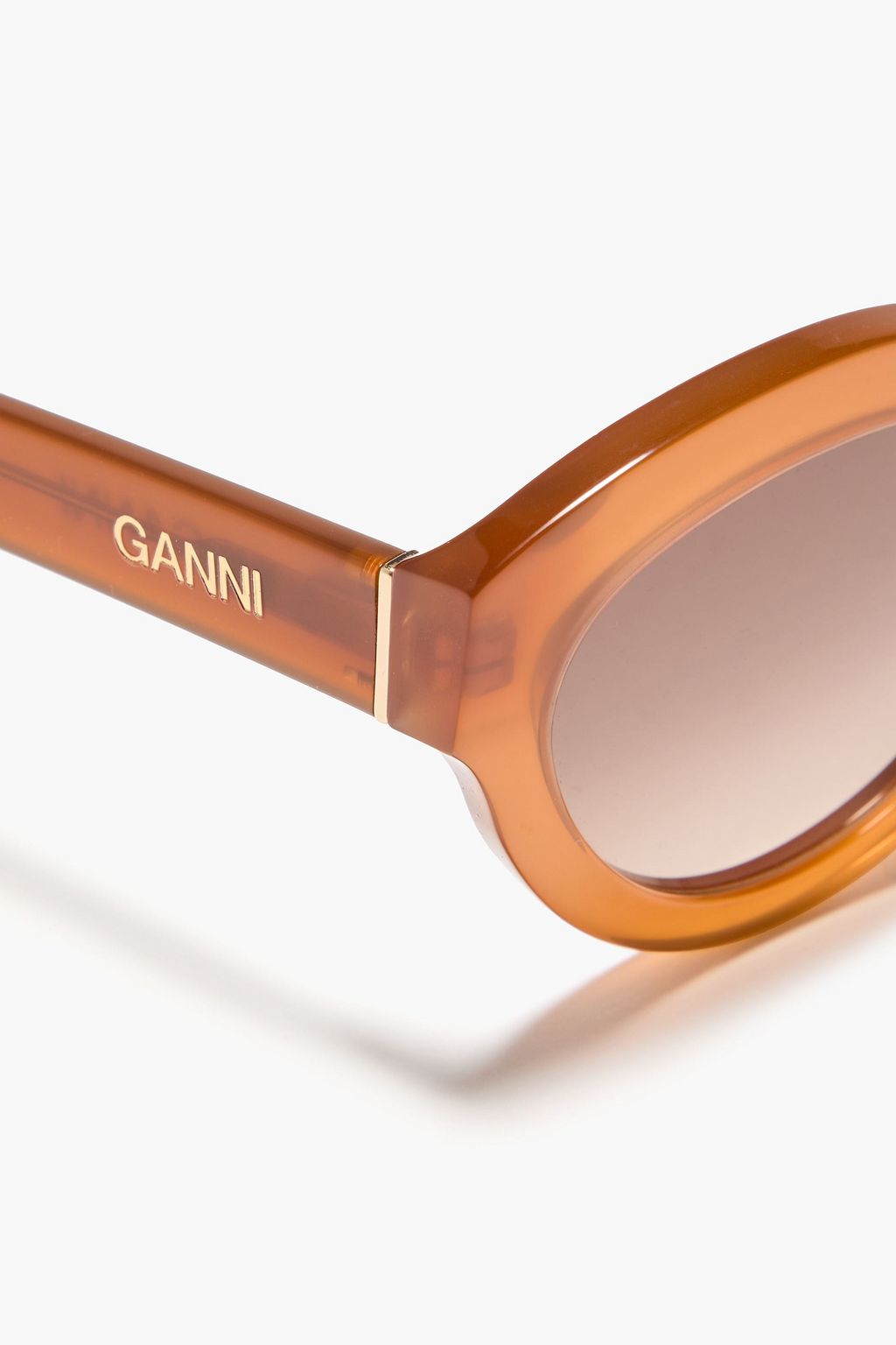 GANNI 헥사곤 프레임 토터스쉘 프린트 아세테이트 선글라스
