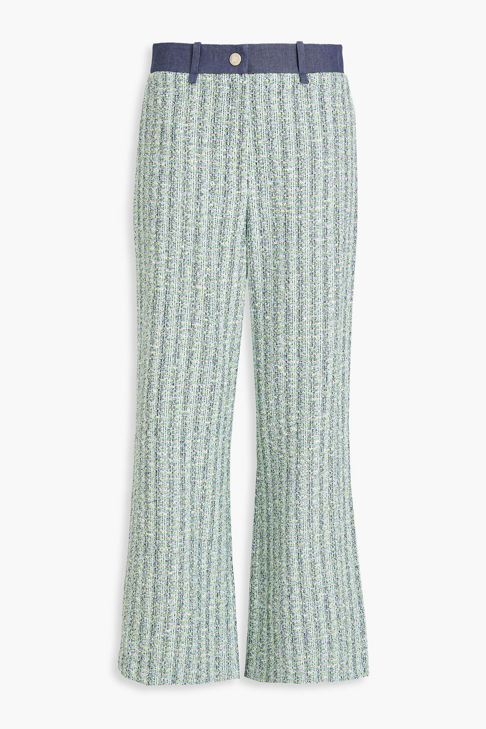 MAJE METALLIC TWEED WIDE-LEG PANTS