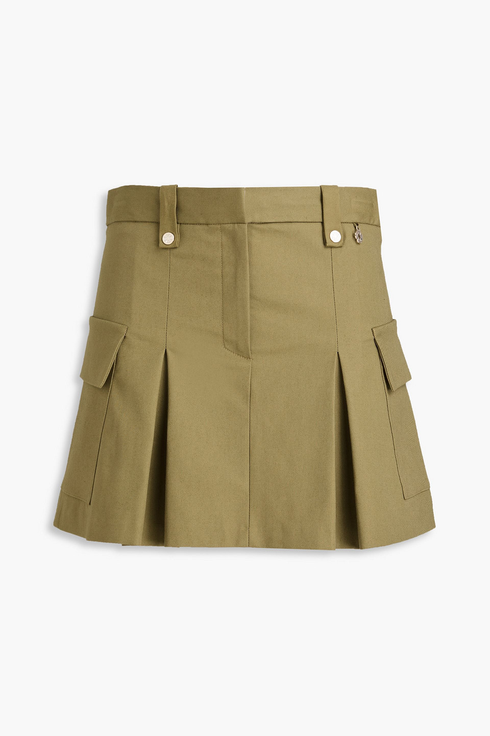 Maje Jinima Low-waisted Cargo Miniskirt In Khaki