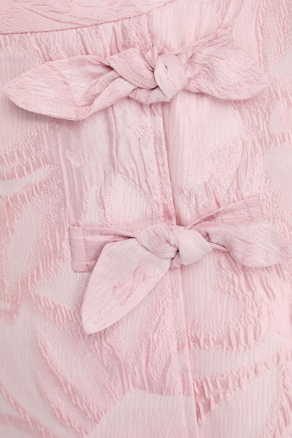 GANNI Wrap-effect cloqué mini skirt