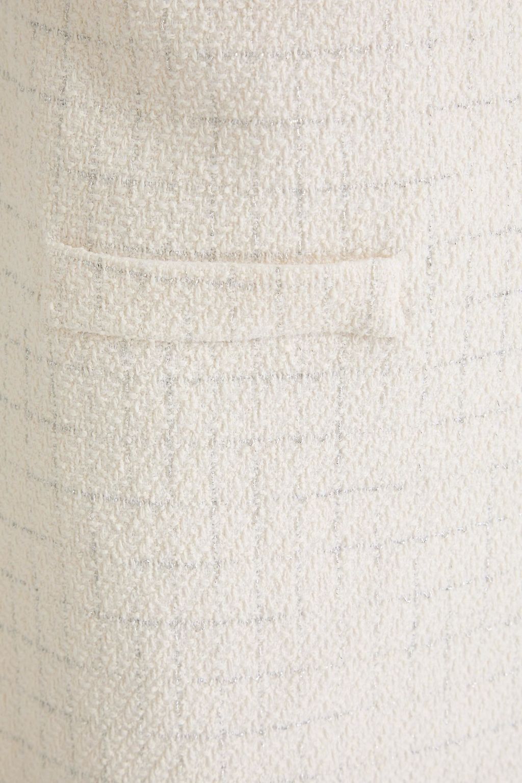 MAJE Embellished metallic cotton-blend tweed mini dress