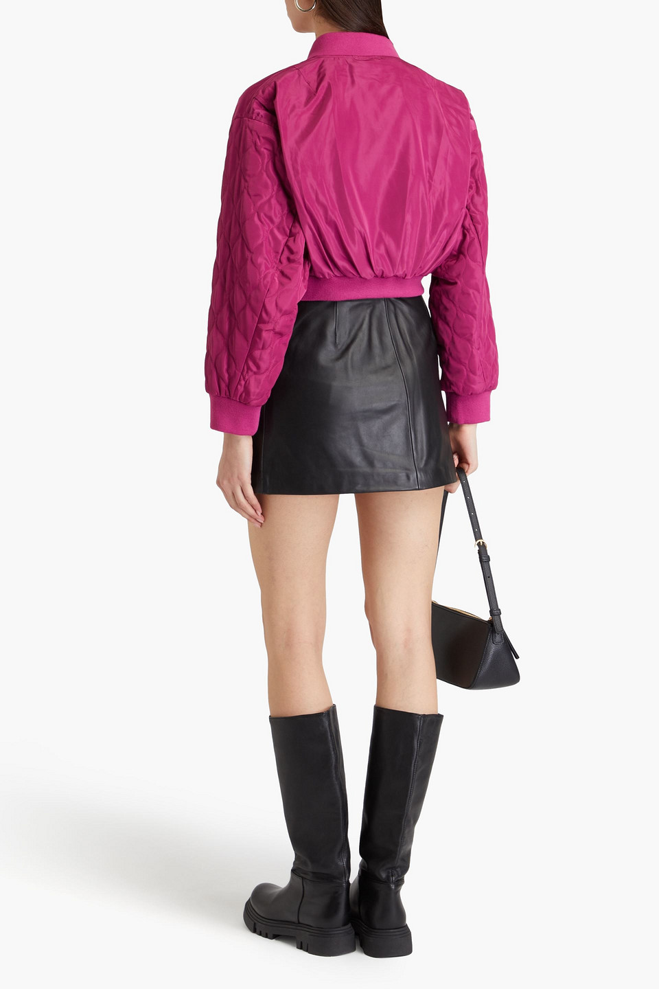  Maje - Lace-up Leather Mini Skirt - Black - Fr 36 