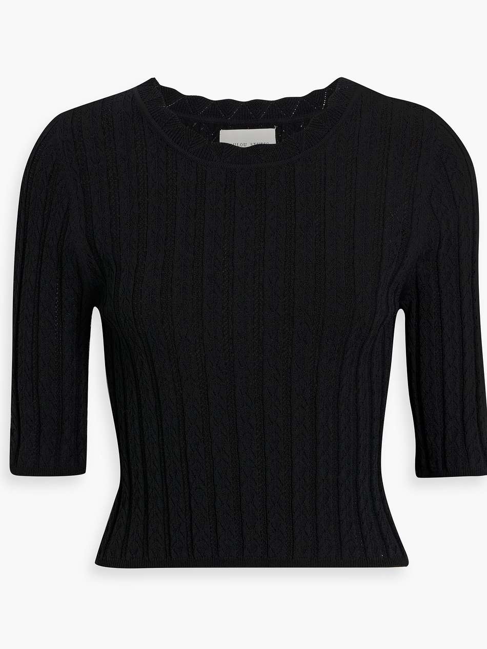 culli pointelle-knit top