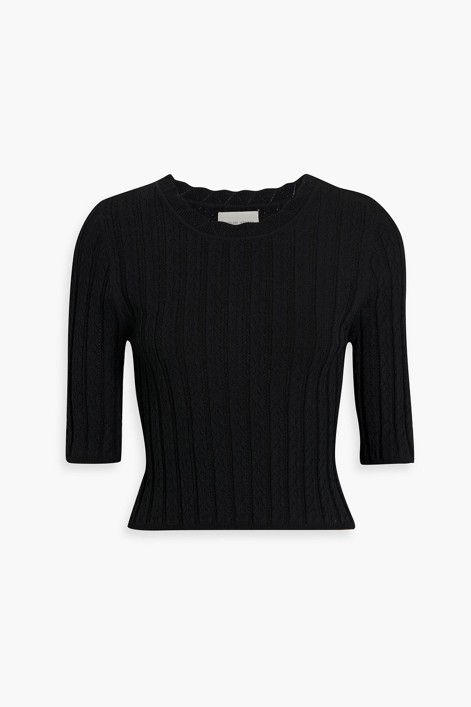 LOULOU STUDIO CULLI POINTELLE-KNIT TOP