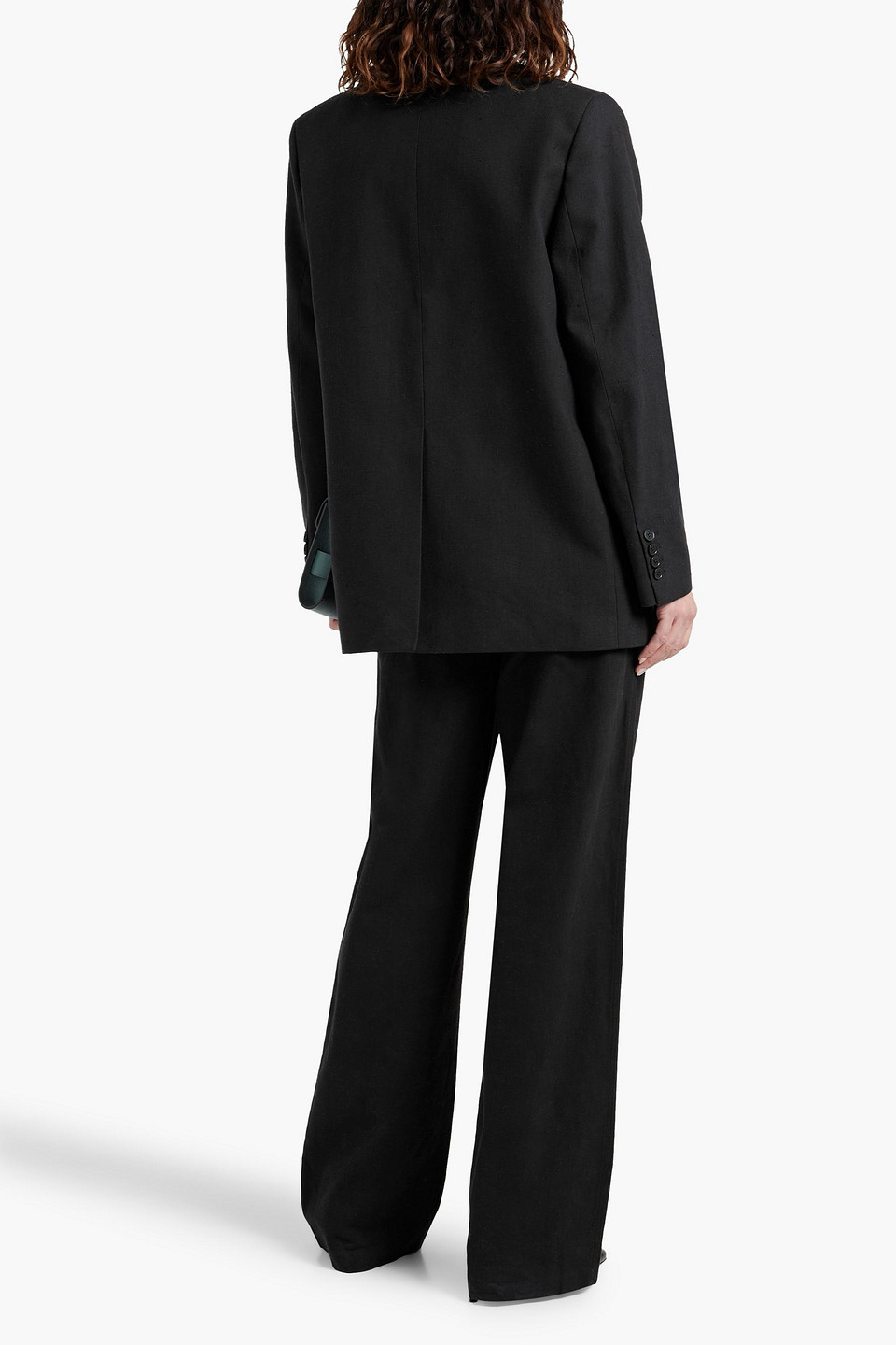 Shop Loulou Studio Gorak Double-breasted Cotton-blend Twill Blazer In Black