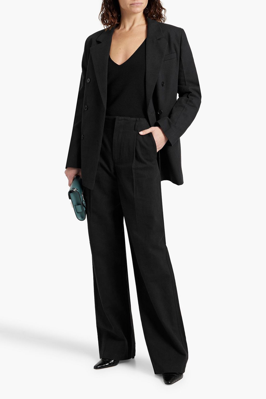 LOULOU STUDIO Gorak double-breasted cotton-blend twill blazer