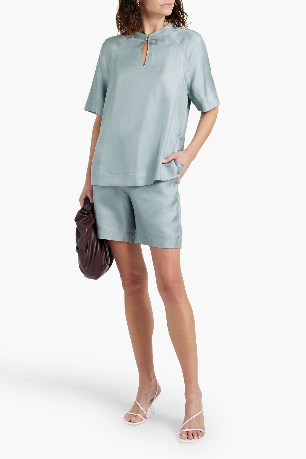 LOULOU STUDIO Zeus silk-twill top