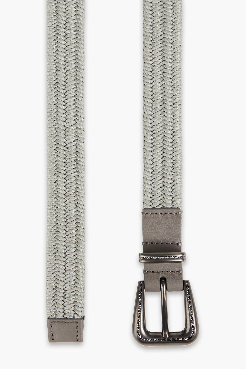 BRUNELLO CUCINELLI 비즈 장식 우븐 벨트