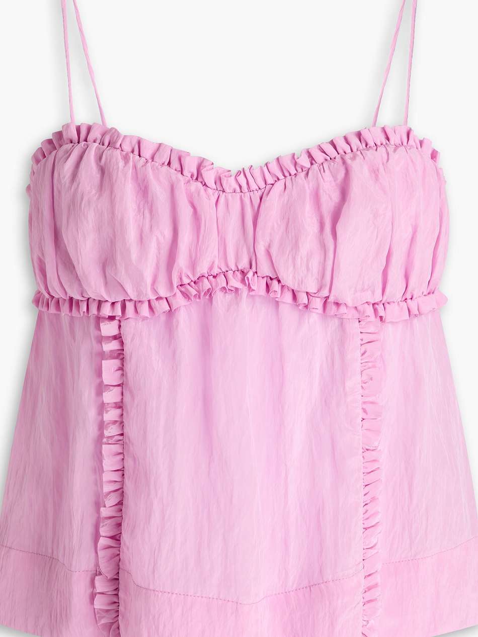 ruffled taffeta top