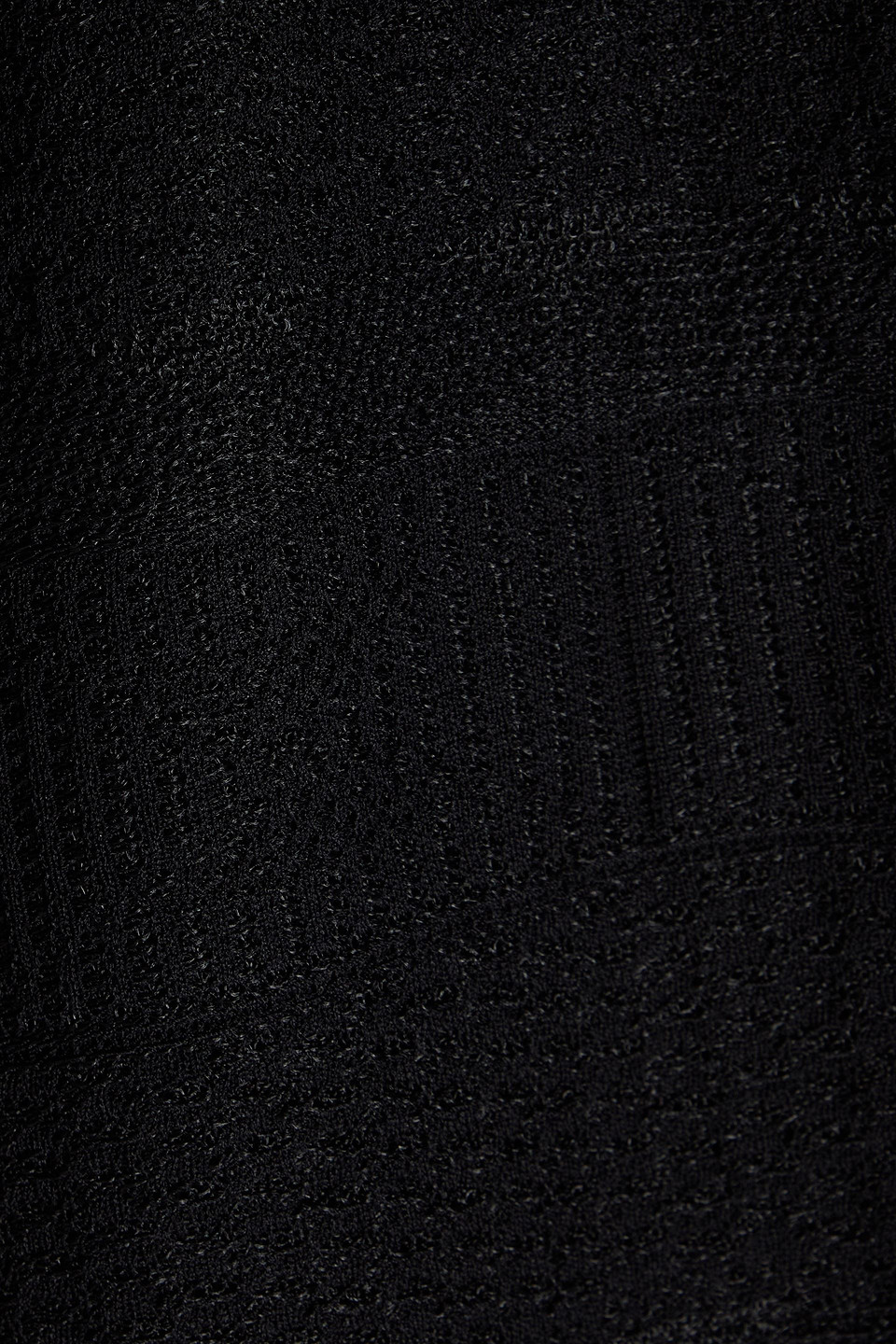 Maje Crocheted Lace-paneled Jacquard-knit Wide-leg Pants In Schwarz