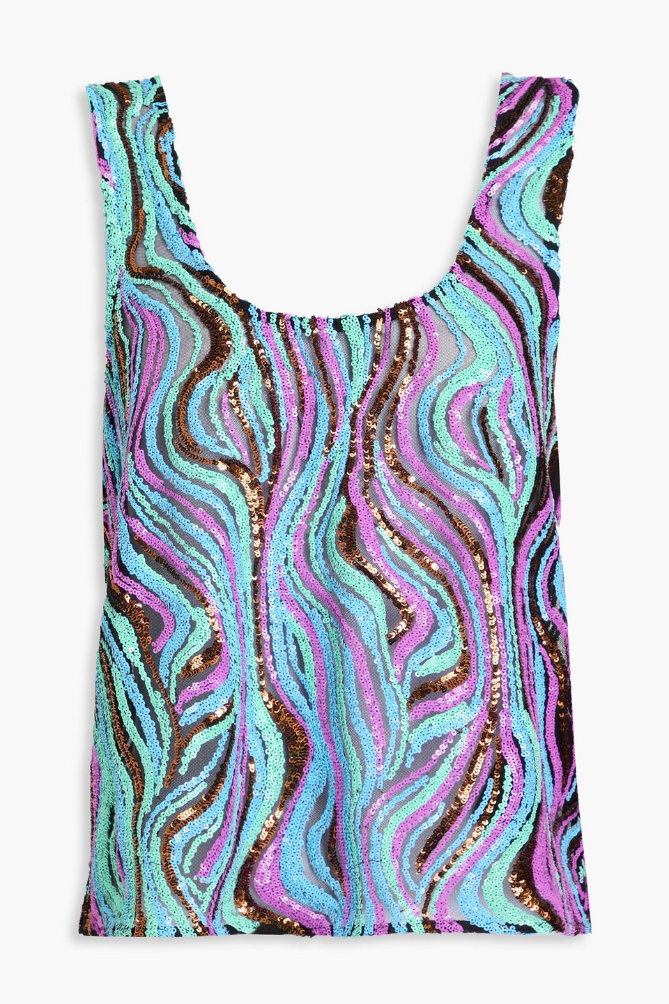 Maje - Sequined tulle top - Multicolor - 2