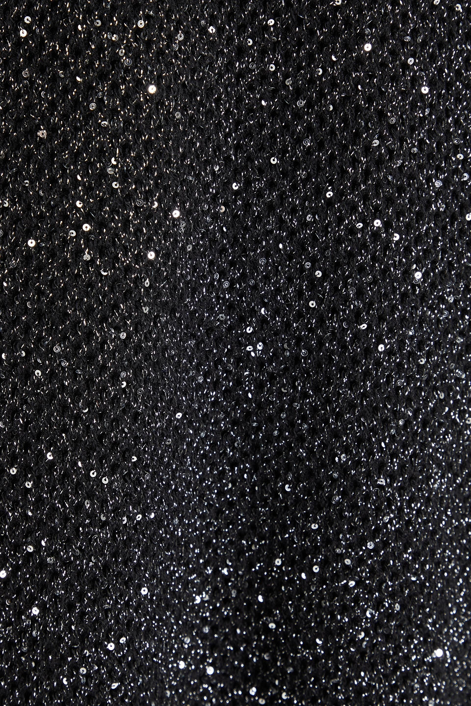 Maje Embellished Metallic Open-knit Maxi Dress In Black